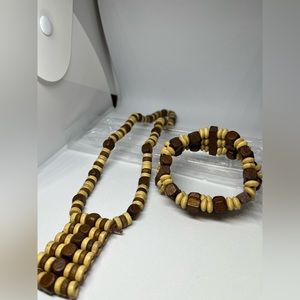 African Bead Necklace and Bracelet Set